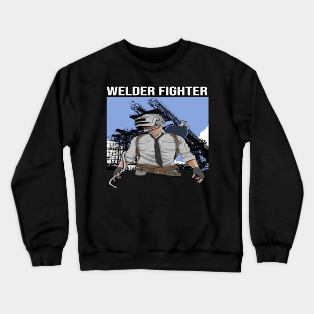 Welder Fighter Crewneck Sweatshirt by damnoverload